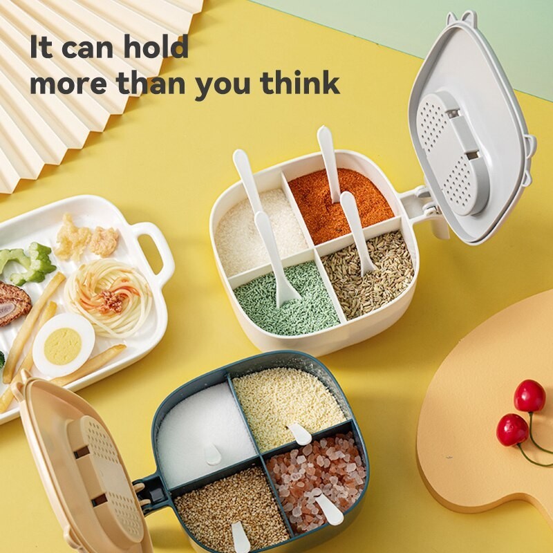 MH - NORDIC STYLE SPICE RACK 347 -TEMPAT BUMBU DAPUR 4 SEKAT-RAK BUMBU