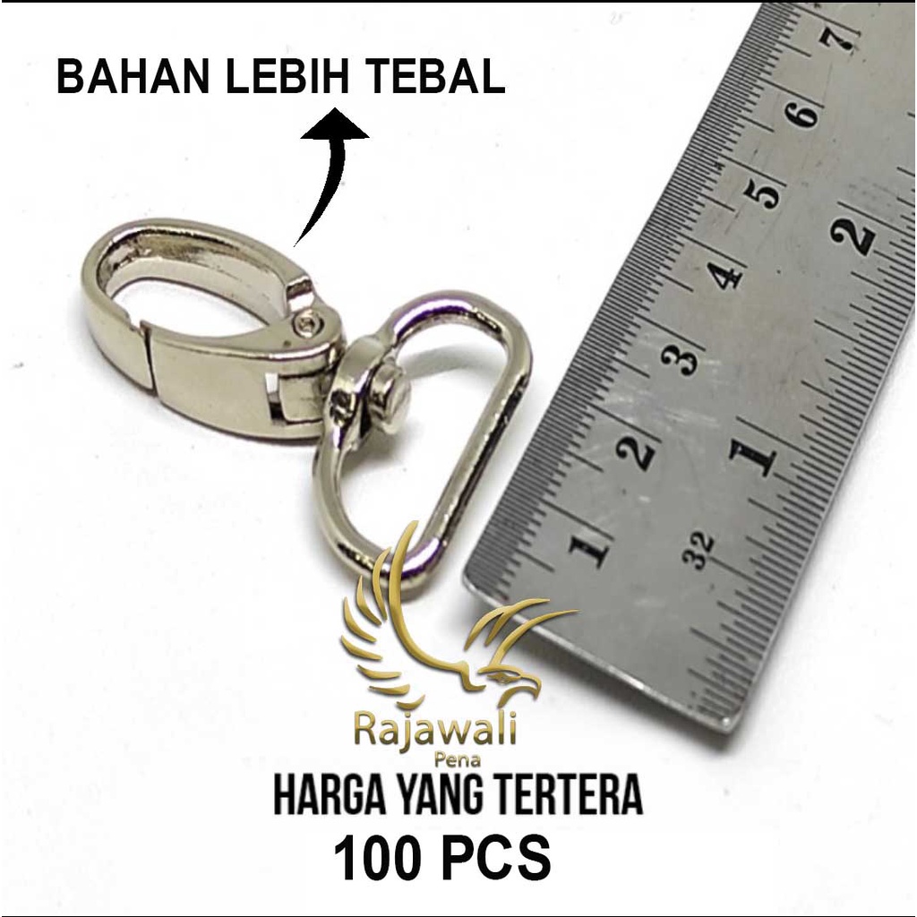 

Aksesories Tas kaitan Cantelan Tali ID CARD gantungan tali ID CARD KEW KEW 2cm Oval Tebal import isi 100 pcs