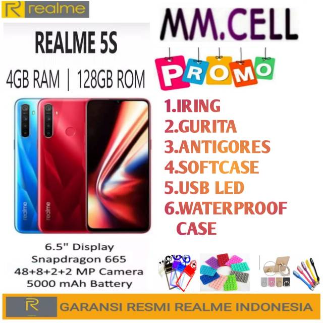 REALME 5S RAM 4/128GB GARANSI RESMI RRALME INDONESIA