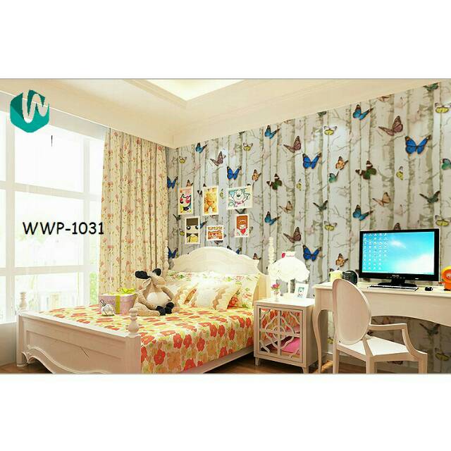 Wallpaper Sticker WWP-1031 Wallpaper Kupu Pohon Butterfly