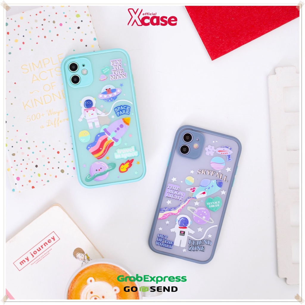 Soft Case Oppo Reno A1K A3S F9 A15 A37 A71 A33 A53 A31 A52 A54 A74 4F - Space Hybrid  - Lens Cover Camera Protection