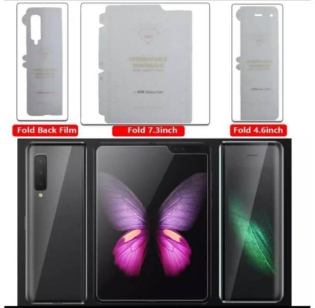 Hydrogel anti gores Samsung Galaxy FOLD 2019 FULL SET DEPAN BELAKANG DALAM screen guard protector