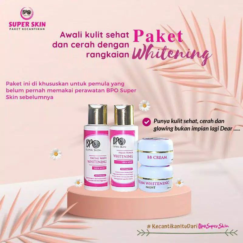 Paket whitening bpo superskin untuk kulit normal/berminyak