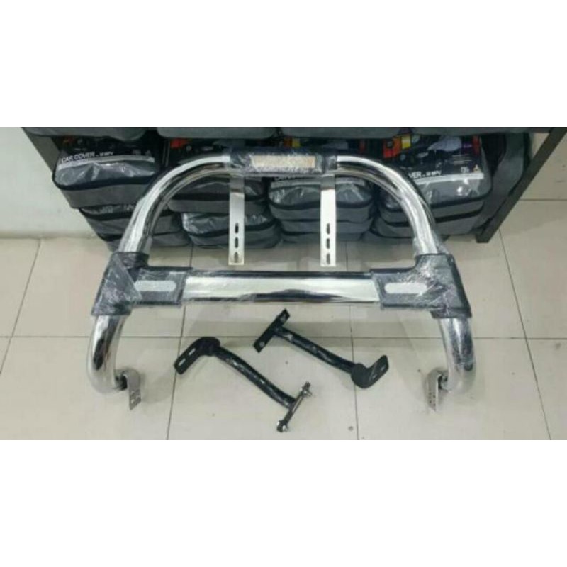 Bumper tanduk pengaman Depan Besi pipa chrome Suzuki Carry Futura 1.5/Mitsubishi T120ss model evo sp