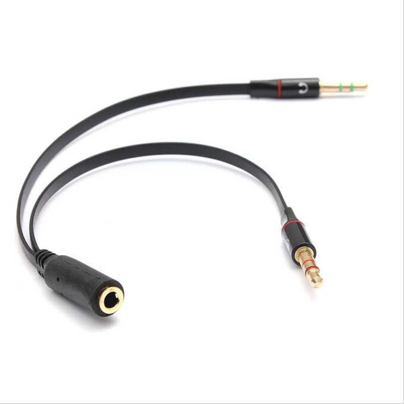 Splitter Audio Jack 3.5mm Female ke Dual 3.5mm Male HiFi (Mic+Hear)
