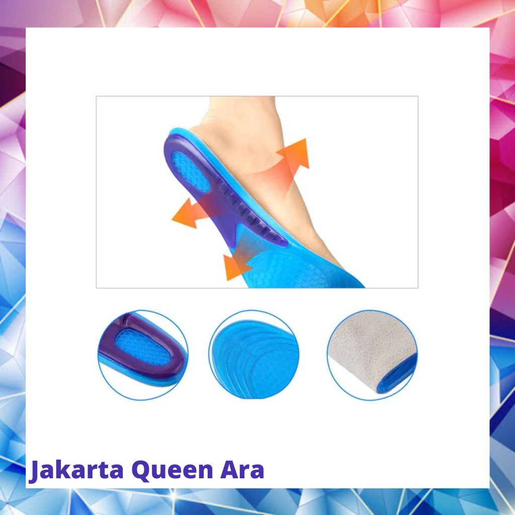 DADIJIER Alas Sol Dalam Sepatu Shock Absorb Gel Orthotic Arch - KY