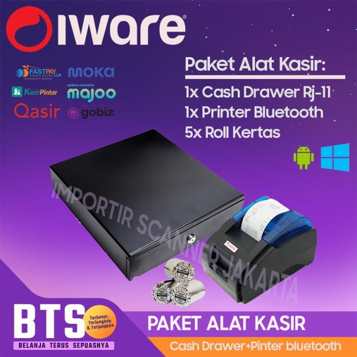 Jual Cashie Paket Alat Kasir Android Bluetooth (Cash Drawer+Printer