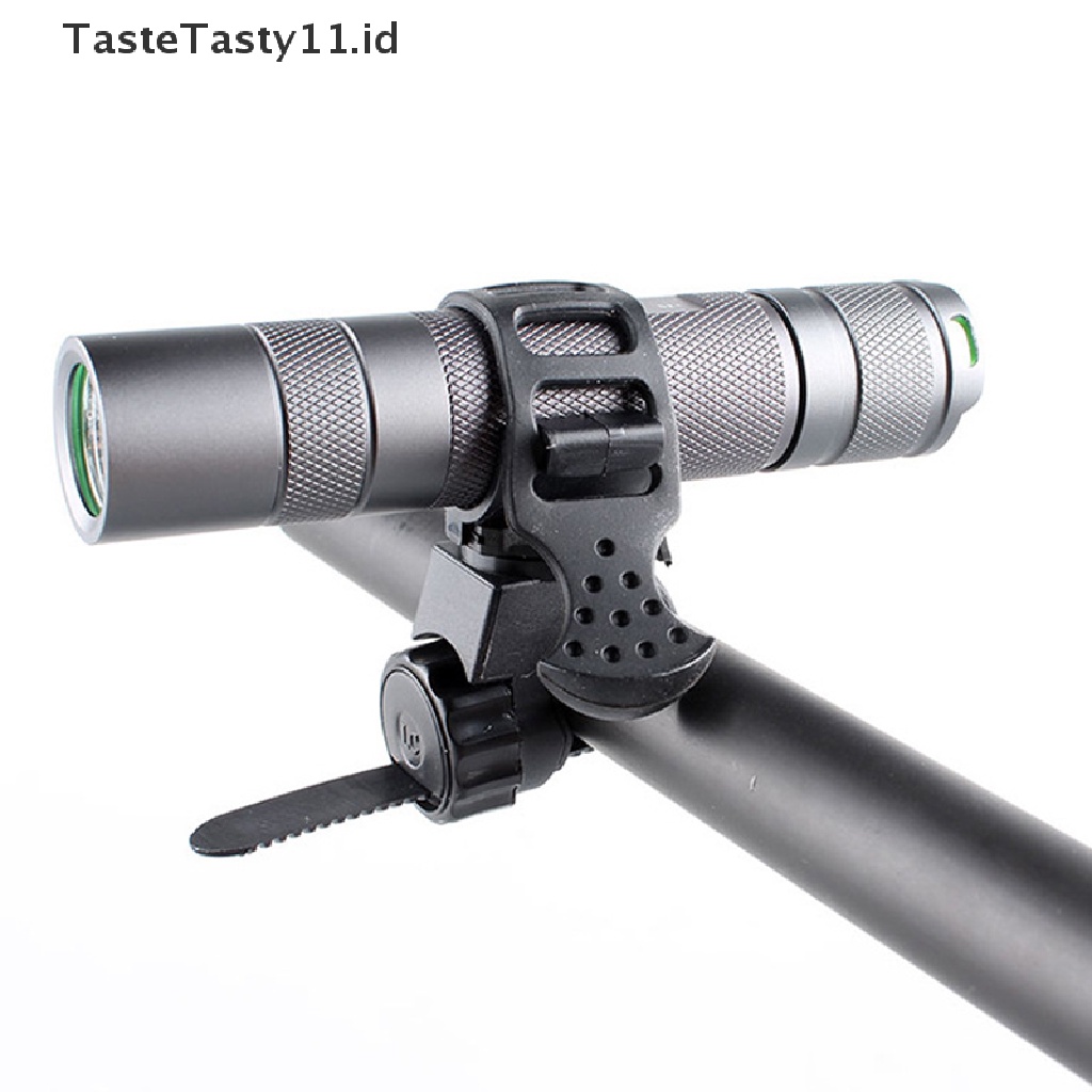 【TasteTasty】 Bicycle Lamp Holder Universal 360 Degree Rotating Cycling Flashlight Torch Clamp .