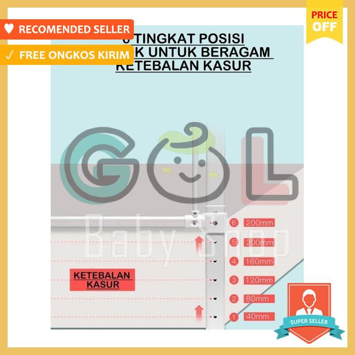 [Gol] Pengaman Ranjang Mesh Security Baby Bedrail 200Cm Tinggi 85Cm