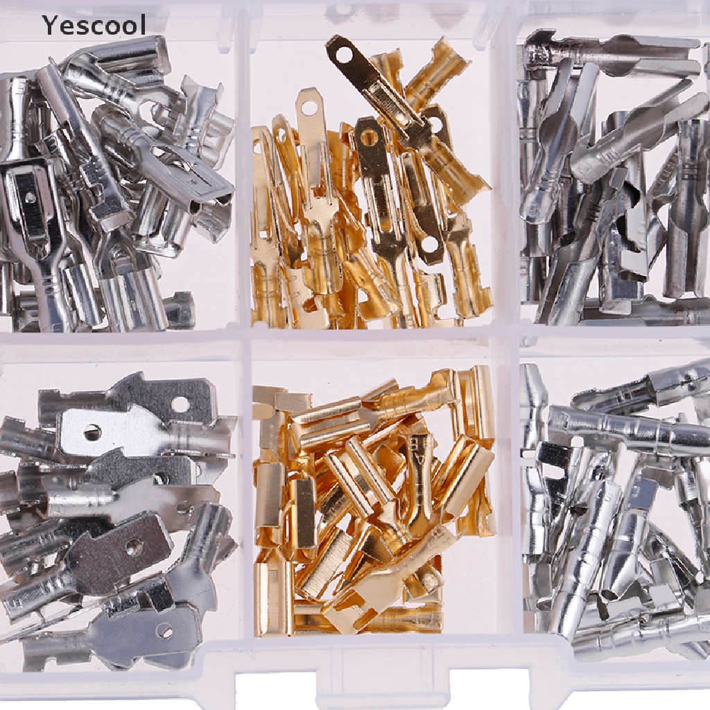 Yes 150pcs Skun Spade Male Female Untuk Sambungan Kabel Wiring Mobil