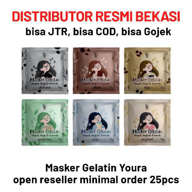 (DISTRI RESMI) Masker gelatin Youra / Masker Komedo Youra