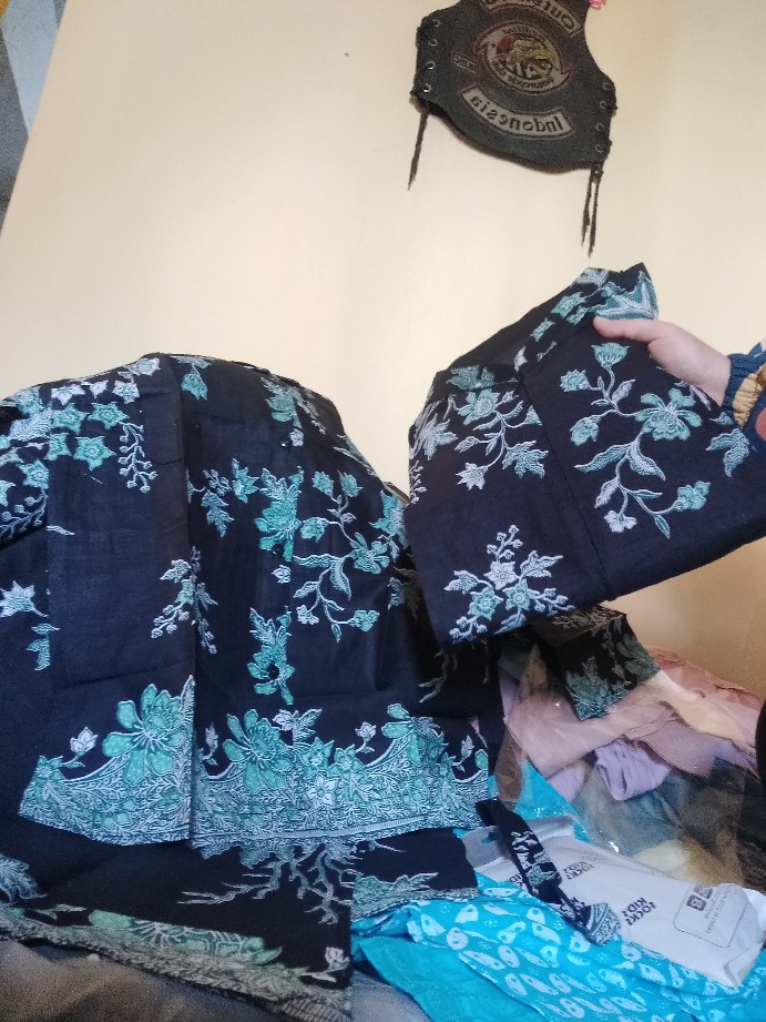 Batik Couple Keluarga Sania Ruffle Ori Ndoro Jowi Dnt Motif Cibulan Hijau