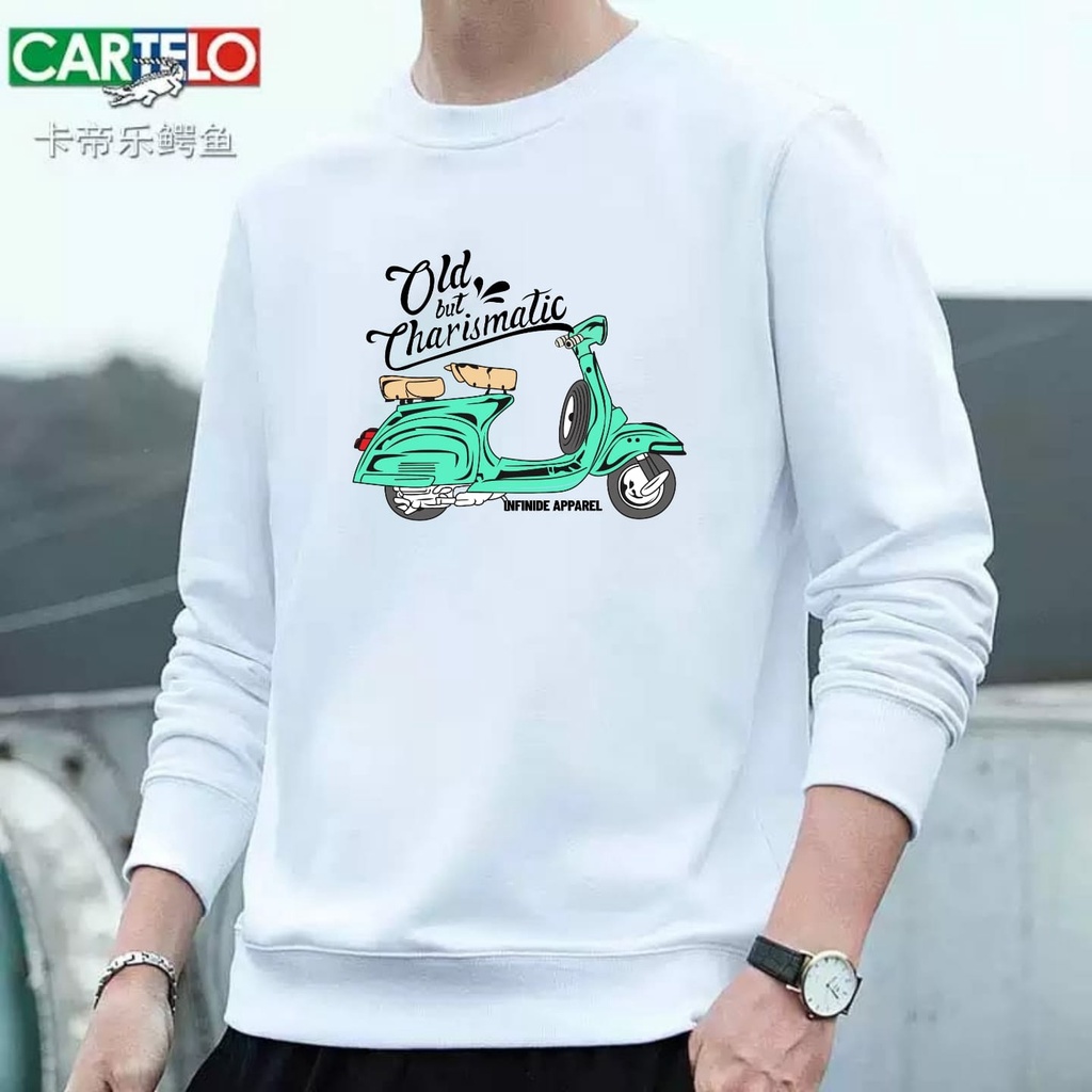 AMOSJKT28.ATASAN LENGAN PANJANG/ATASAN CEWEK COWO'BAJU LENGAN PANJANG/BAJU SWEATER OLD VESPA