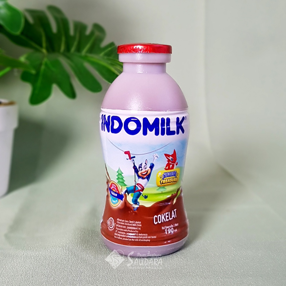 

Indomilk Coklat Botol 190 ml - Susu Cair Botol Indomilk rasa Coklat - Susu Steril Siap Minum