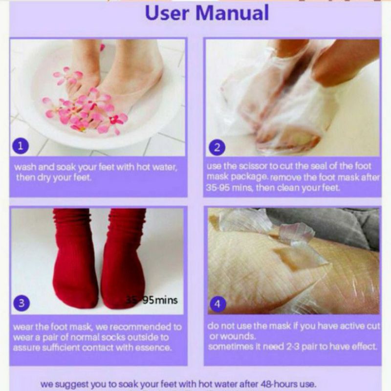 SADOER FOOT MASK Masker Kaki Foot Peeling Exfoliating Viral Terbaru