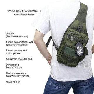 tas selempang army 184 silverknight original