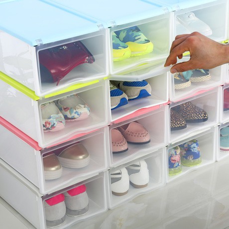 Shoe Box Wanfeng Drawer Combined Dazzle Colour Shoe That Occupy The Home Lift Cover Receive Rack Plastic Cabinet Finishing Large Shopee Indonesia