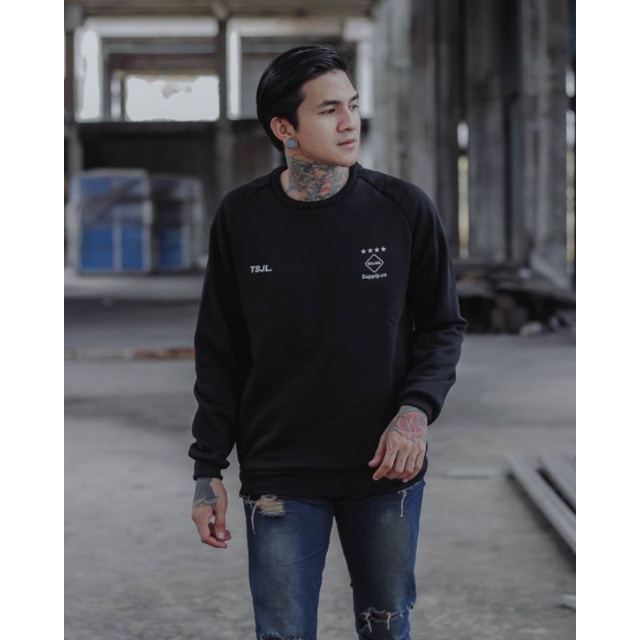 CREWNECK BASIC Colour Logo Simple Terbaru