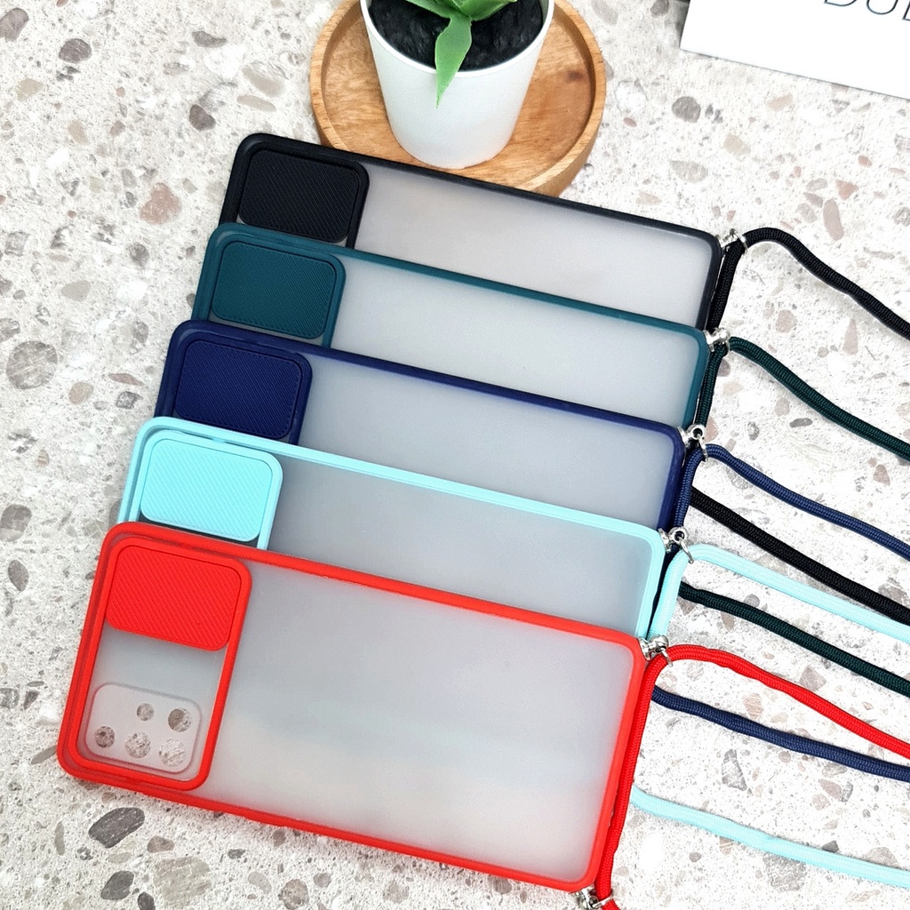 REALME 5 5I 5S C3 7 7 PRO C2 C12 C15 C25 C25S - Soft Hard Case slide camera protector sling tali gantungan lanyard