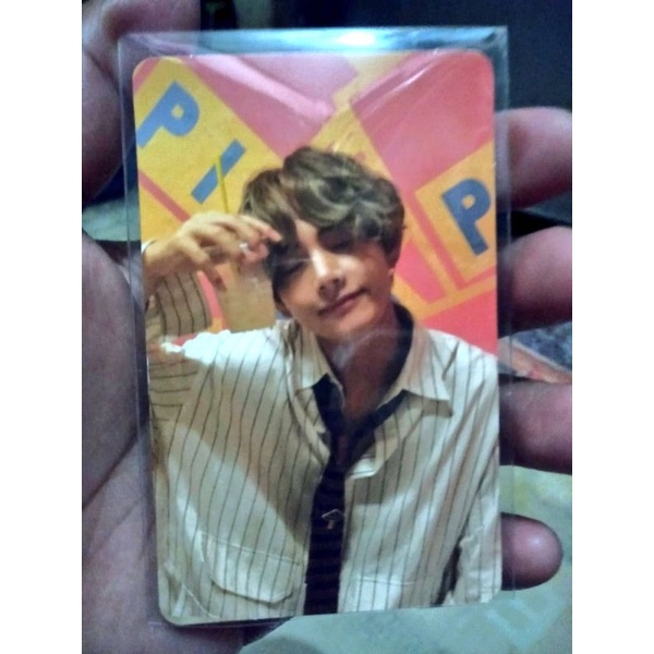 PHOTOCARD TAEHYUNG V LOVE YOURSELF HER E | PC LY TAE PIZZA | BTS V FOTO