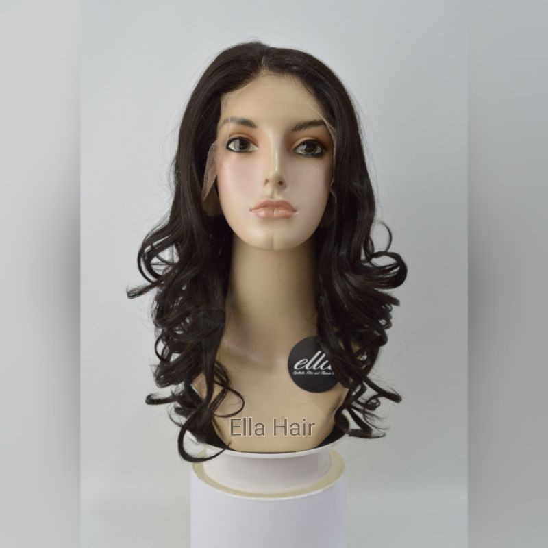Wig Rambut Palsu Half Lace HLREB2 Hitam Natural