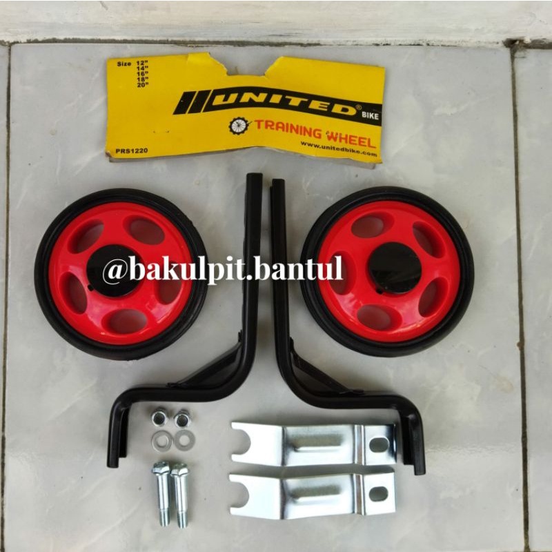 Roda Samping Sepeda Anak / Roda Bantu Sepeda anak merk united ukuran  12 16 18 20