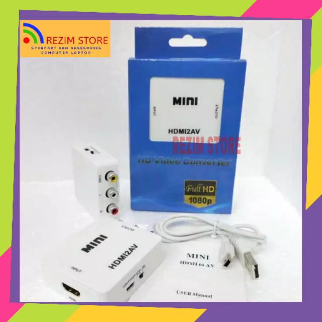 HDMI To AV Audio Video RCA Converter hdmi to rca