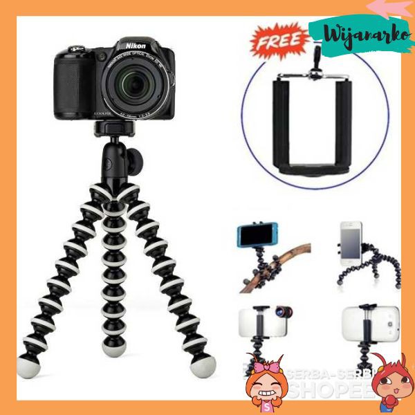 Mini Flexible GorillaPod Tripod (S / M / L) + Holder HLD11