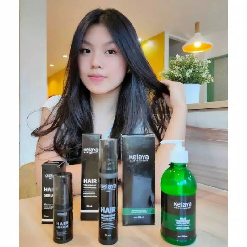 Kelaya Paket Shampoo Vitamin Hair Serum  Perawatan Penumbuh Rambut Anti Rontok penghilang Ketombe
