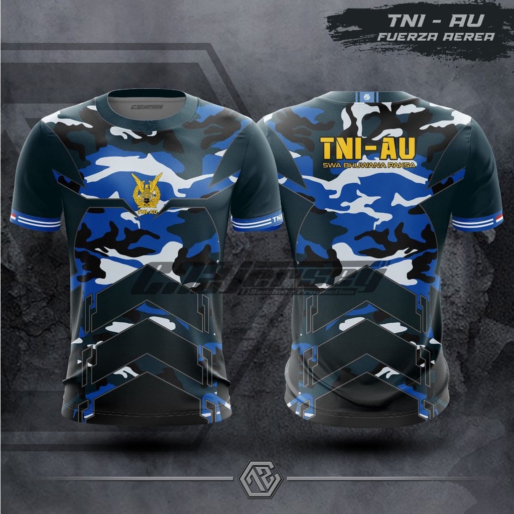 KAOS JERSEY TNI AU FUERZA AEREA FULLPRINT / JERSEY TNI AU FULLPRINT PREMIUM / TNI AU
