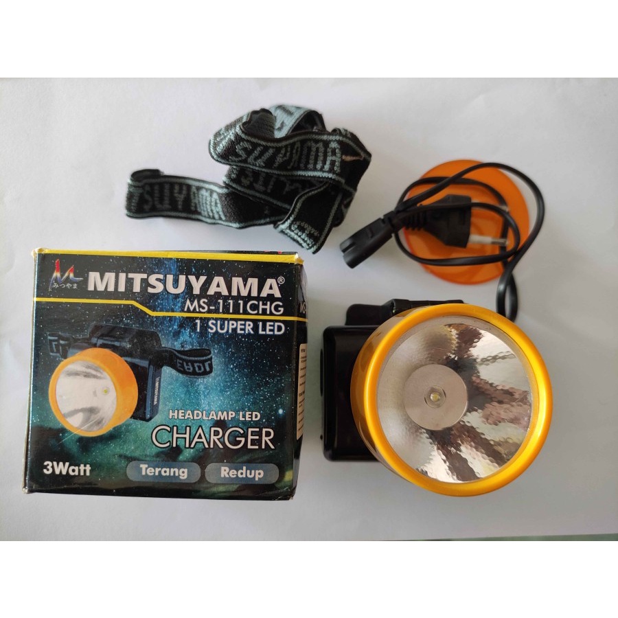 Headlamp Senter Kepala LED Mitsuyama MS-111/MS-111CHG/MS-2035 Berkualitas