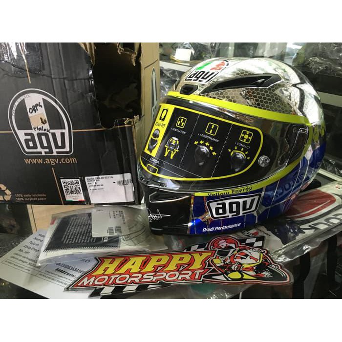 BRAND NEW HELM AGV CORSA MUGELLO MIRROR SIZE L ORIGINAL ITALY ASIANFIT