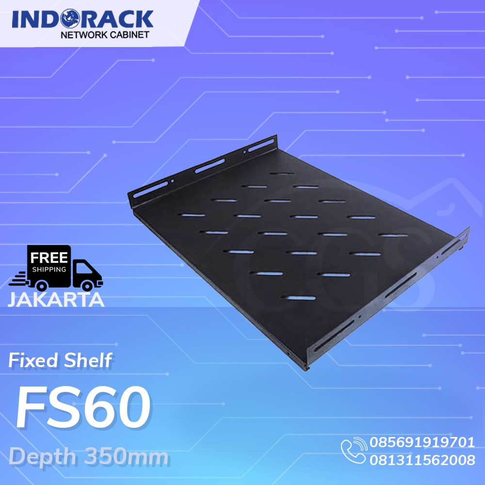 INDORACK - FS60 - Fixed Shelf Depth 400mm 19&quot;