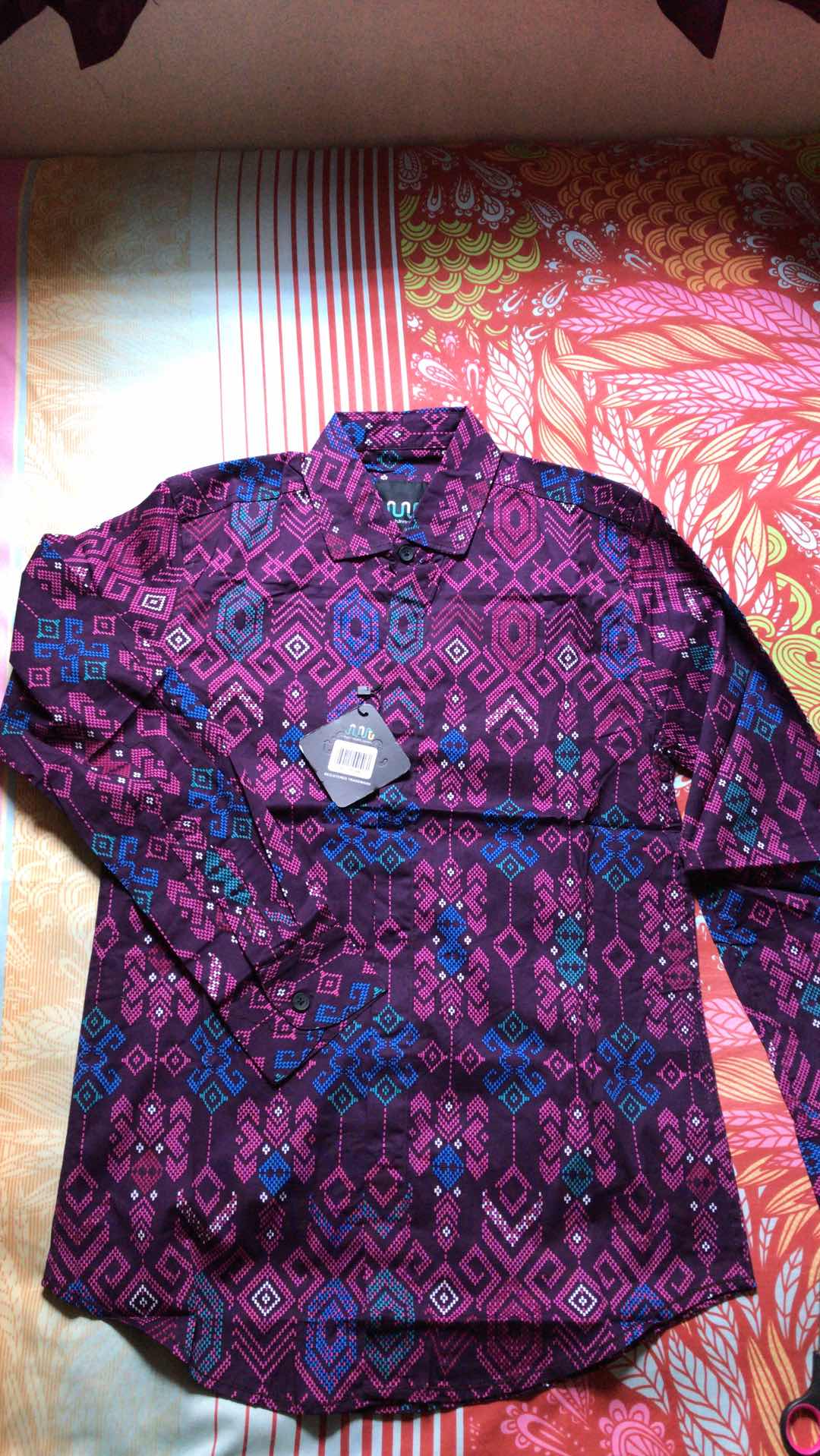 Kemeja Batik Pria Lengan Panjang Exclusive Kemeja Batik Cowok Kerja Kantoran Batik Stretch 1003