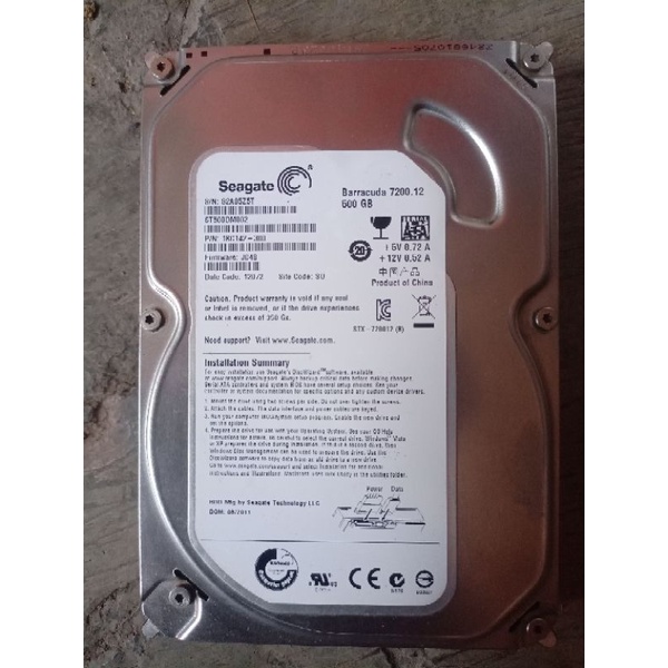 HARDISK 500 GB DAN 1 TB PC SATA 7200 RPM  FREE KABEL SATA