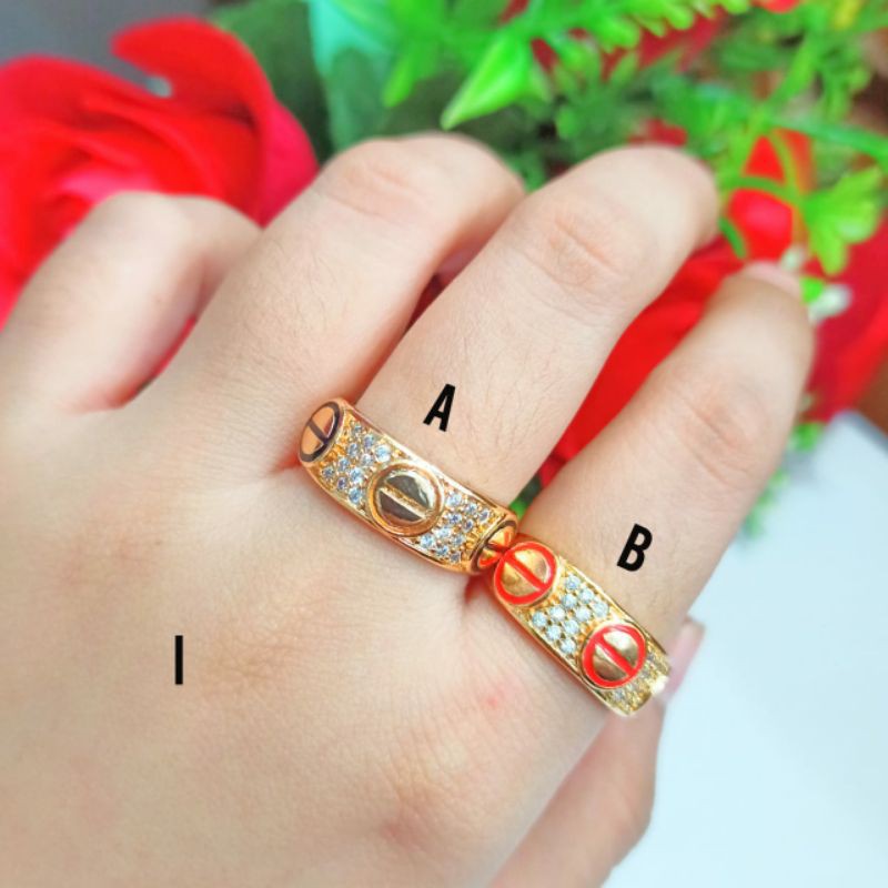 Fourfashion Cincin Xuping Dewasa Cartier Permata Kekinian PD135