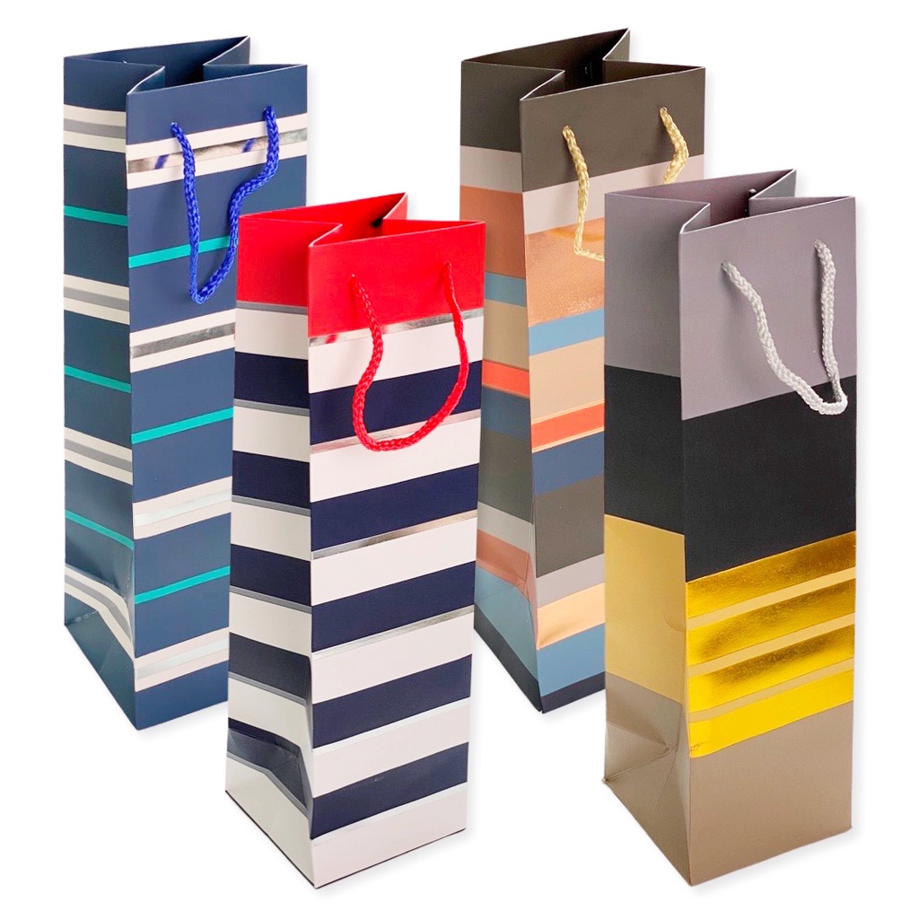 

PInkybee Kantong Kertas Wine Paper Bag Gold & Silver 64191200