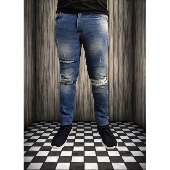 BLACK VIPER CELANA SOBEK DISTRO PRIA / celana sobek jeans pria
