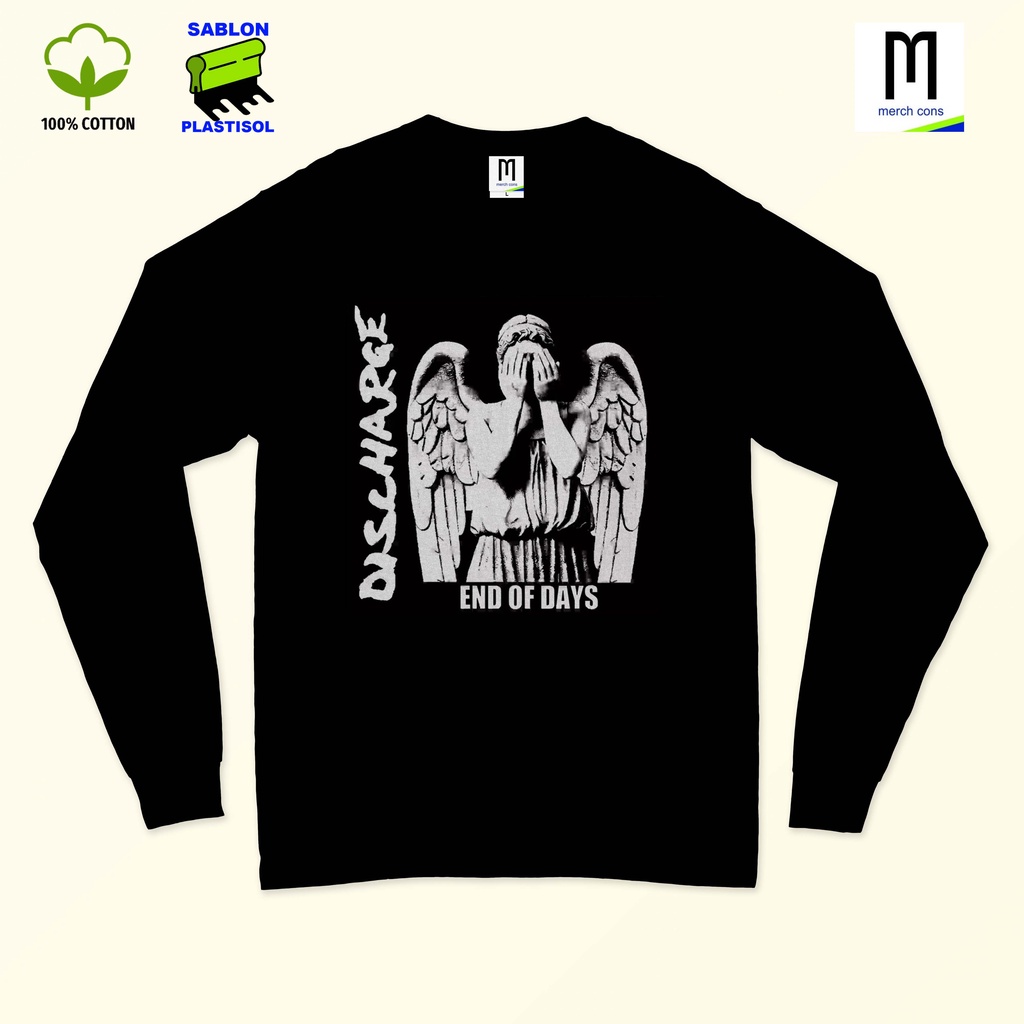 DISCHARGE-End Of Years- Kaos LONG SLEEVE hardcore punk / tag merchcons - HITAM