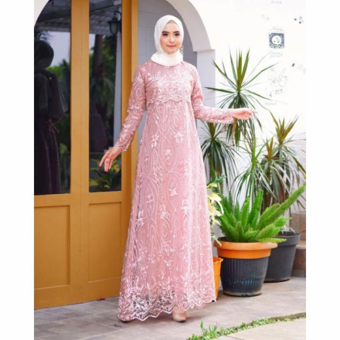 Kebaya Gamis Tulle Muslim Busui Drees Wanit Kebaya Kekinian Brokat 004