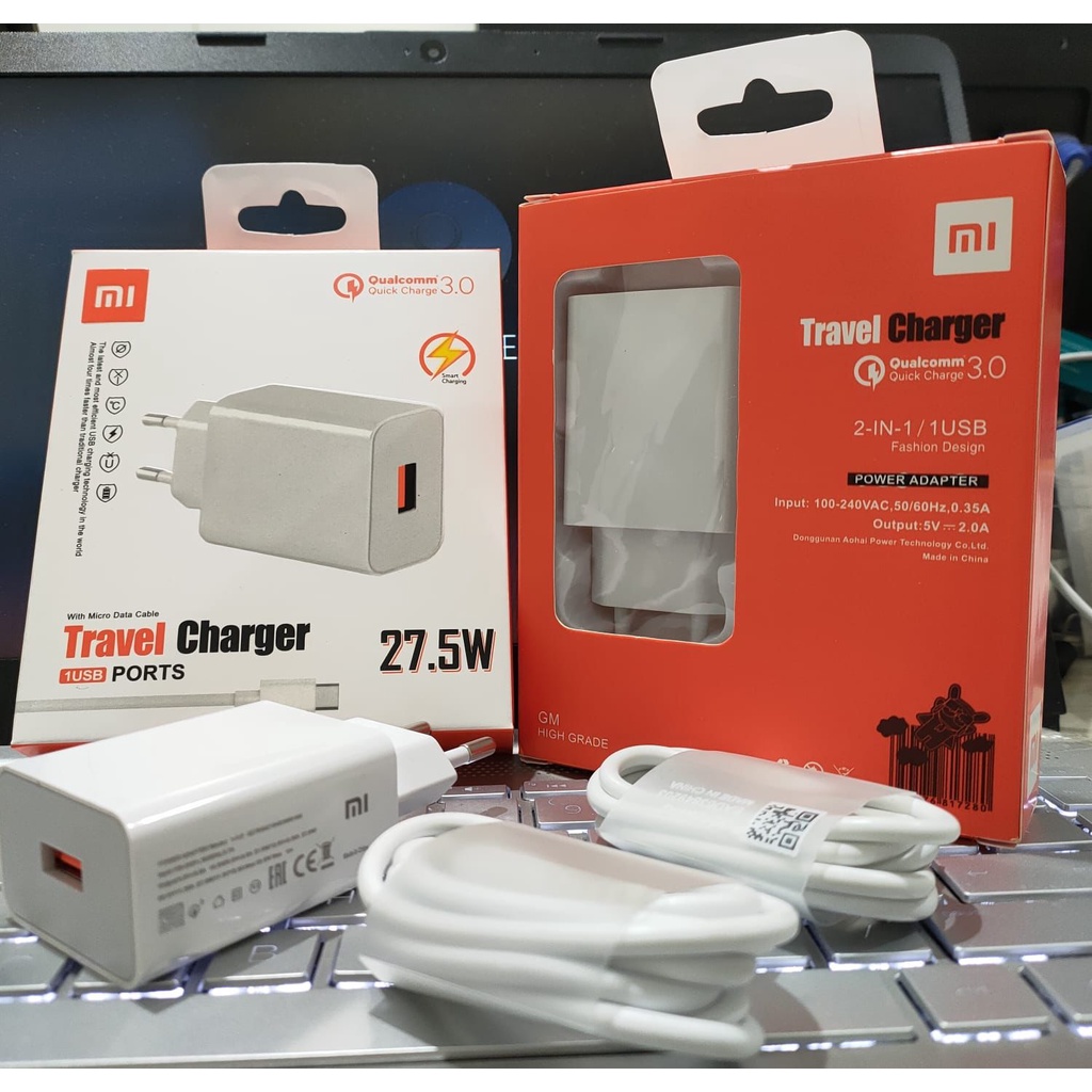 Travel Charger xioami 27,5w original 1usb ports micro usb dan type c support fast charging