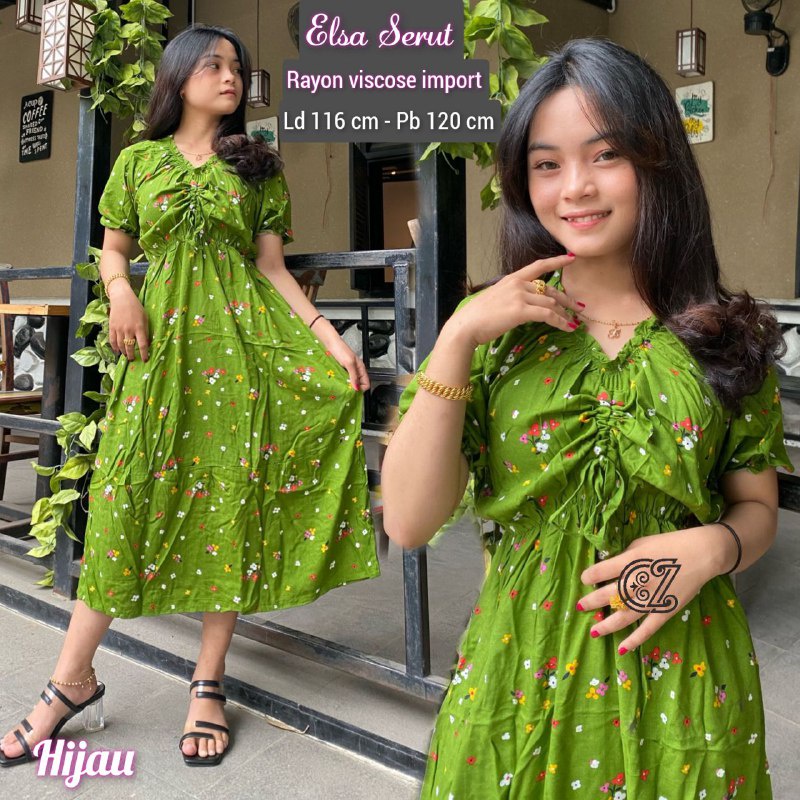 Daster Elsa Serut Ikatan Cinta Viral 2021 Motif Bunga Rayon Viscose Import / Coza Batik