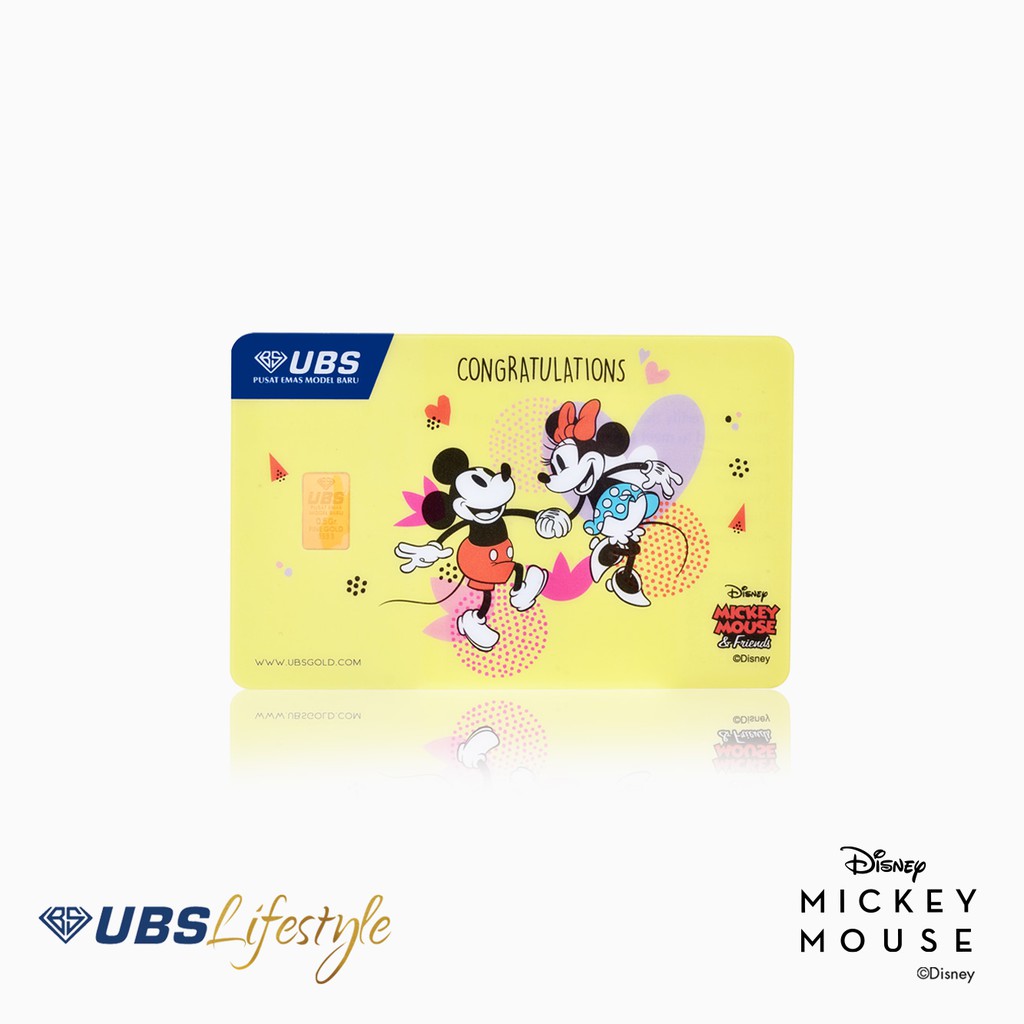 UBS Logam Mulia 24K Disney Mickey & Minnie Congratulations