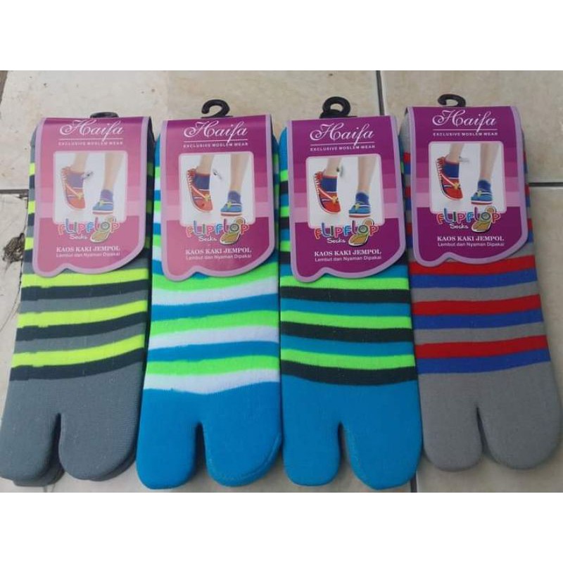 kaos kaki jempol motif ( 3 pasang ) sematakaki muslimah peking rapih