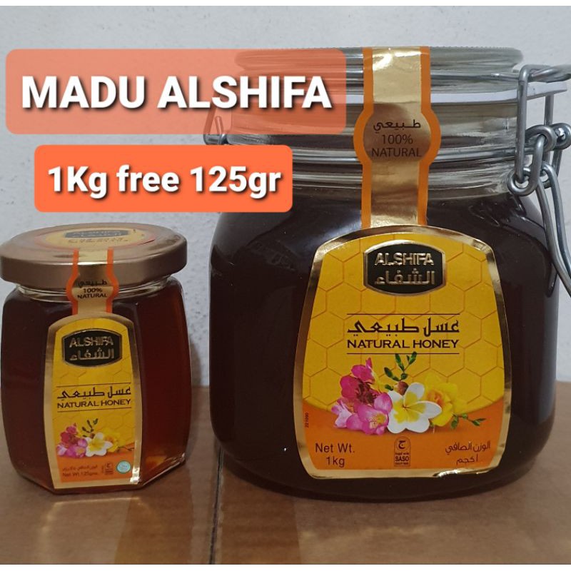 

paket madu alshifa 1kg bonus 125gr madu alsifa