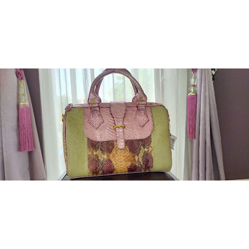 PROMO Tas Kulit Ular Phyton banting HARGA 100%  ori kulit