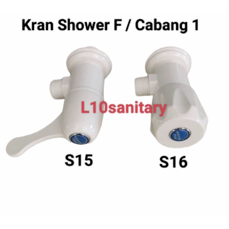 Stop Kran Shower PVC Plastik / Kran Cabang Satu Toilet WC Soligen