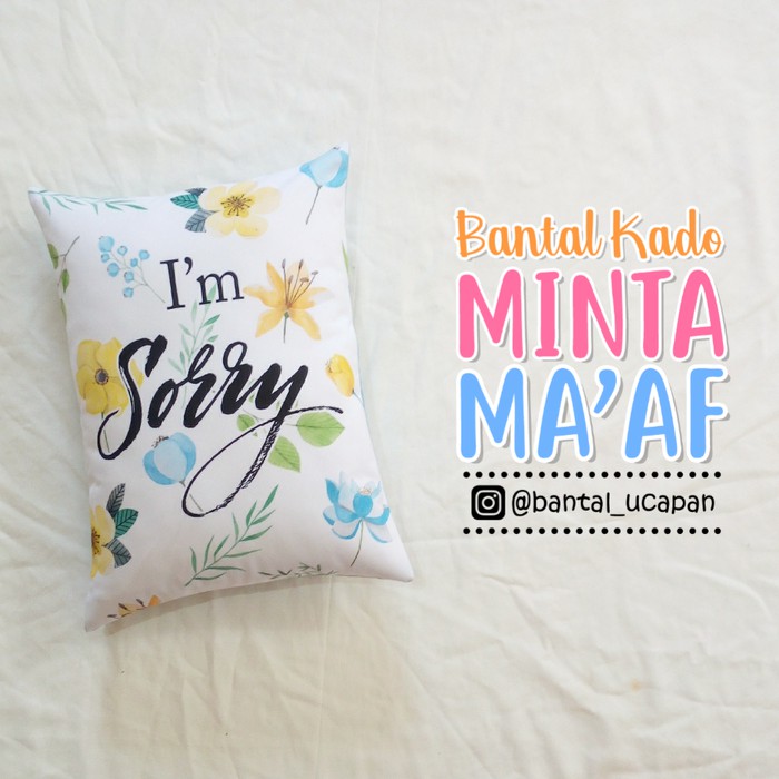 

BMR-175 Bantal Kado & Hadiah Minta Ma'af 30x40cm - Ready - NO PO