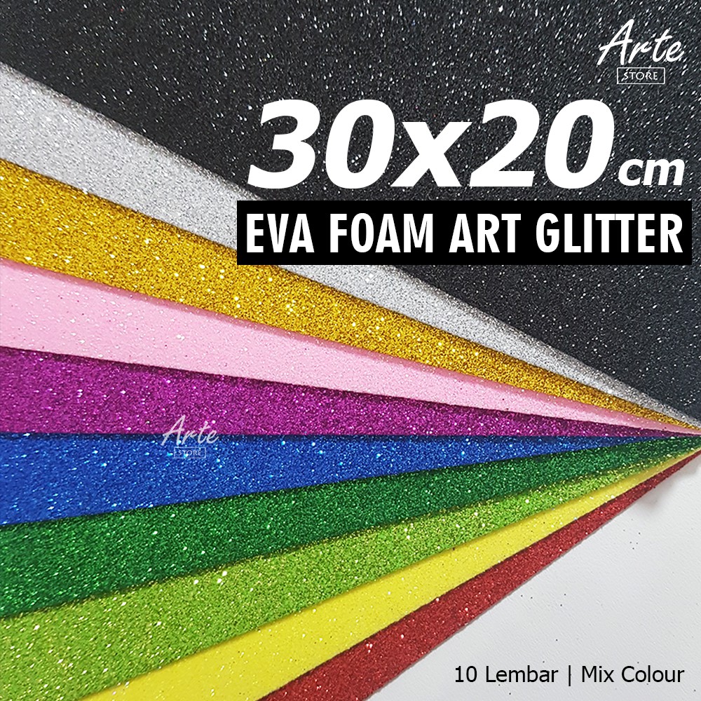 EVA Foam - Spon Ati - Foam Art Glitter 30x20 cm isi 10 pcs