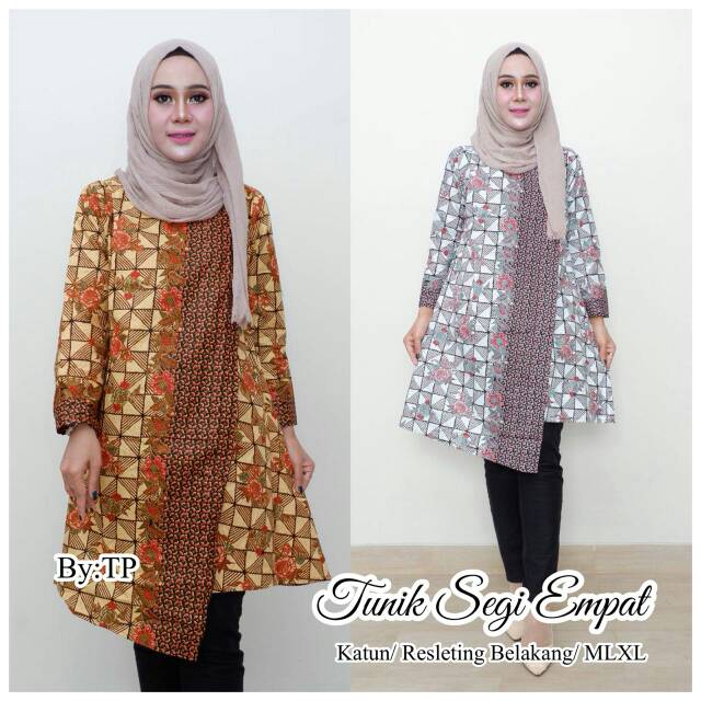 TUNIK SEGIEMPAT BATIK TUNIK BATIK MODERN ATASAN BATIK MURAH SERAGAM BATIK TUNIK MURAH GROSIR BATIK